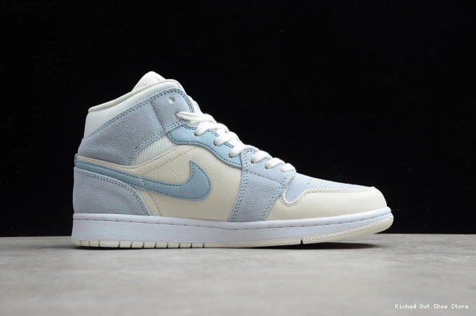 Kicked Out Shoe Store 1 Textures Air Jordan Mid Blue DA4666-100 Mixed 0717